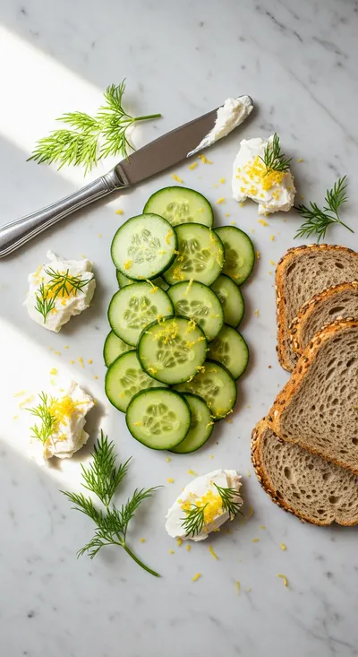 Easy Cucumber Sandwiches – Fresh Tea Sandwiches - cooking process