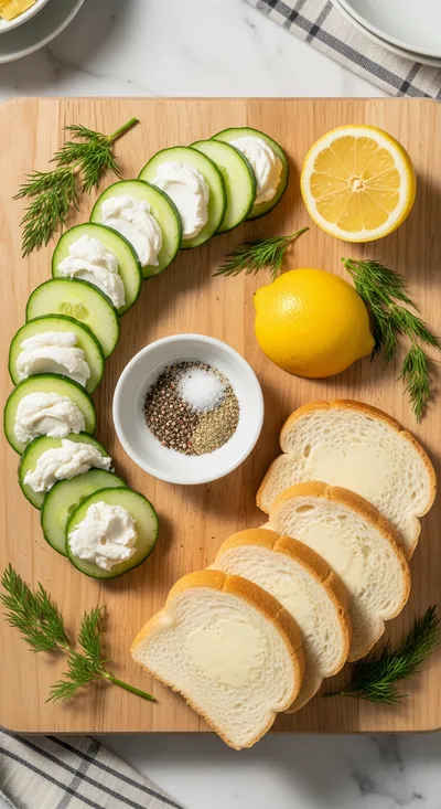 Easy Cucumber Sandwiches – Fresh Tea Sandwiches - cooking process