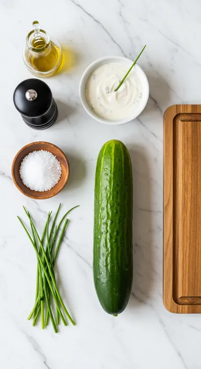 Cucumber Snack With Ranch – Ready in 5 Minutes - ingredients preparation