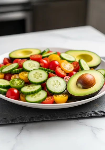 Cucumber Tomato Avocado Salad – Fresh Summer Recipe