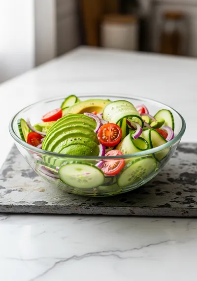 Cucumber Tomato Avocado Salad – Fresh & Healthy