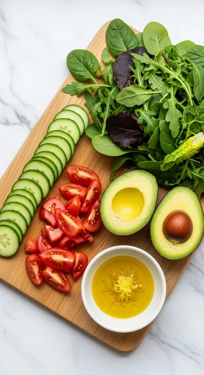 Cucumber Tomato Avocado Salad – Fresh & Healthy - cooking process