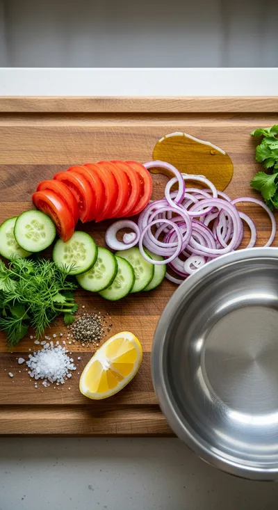 Cucumber Tomato Onion Salad – Fresh & Easy Summer Side - cooking process