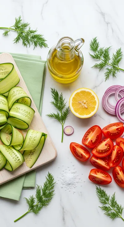 Cucumber Tomato Onion Salad – Fresh Summer Side - cooking process