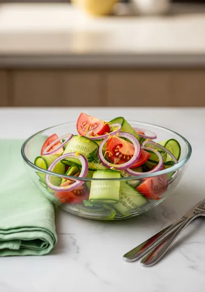 Cucumber Tomato Onion Salad – Fresh Summer Side