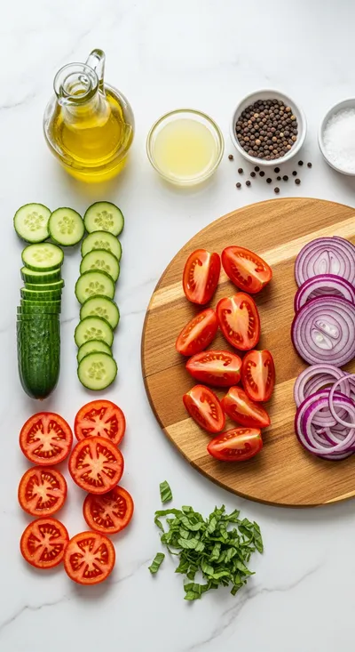 Cucumber Tomato Salad – Fresh & Easy Summer Side - cooking process