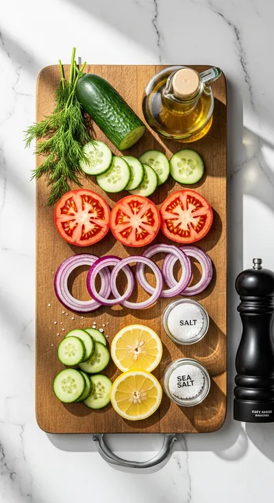 Cucumber Tomato Salad – Fresh & Easy Summer Side Dish - cooking process
