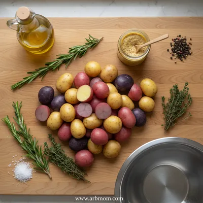 Dijon Roasted Potatoes – Quick & Easy Side - cooking process