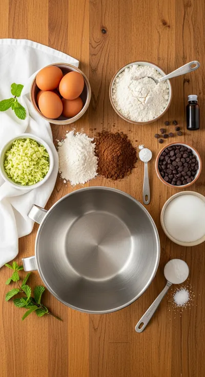 Double Chocolate Zucchini Bread - cooking process
