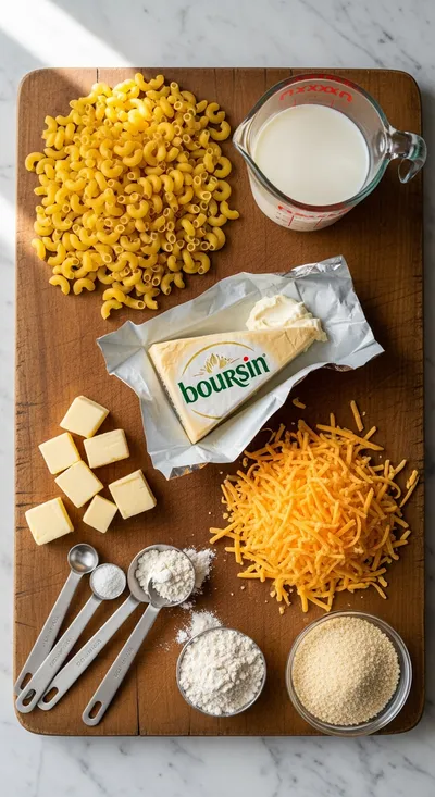 Easy Boursin Mac and Cheese - cooking process