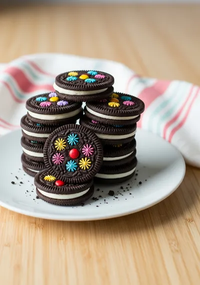 Fireworks Cookies and Cream Cookies – Easy 4th of July Mix