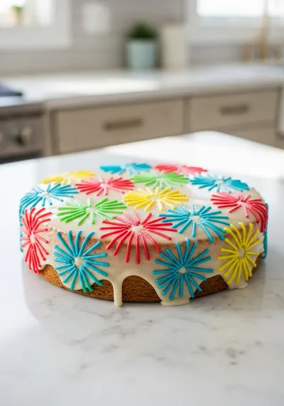 Fireworks Sugar Cookie Cake