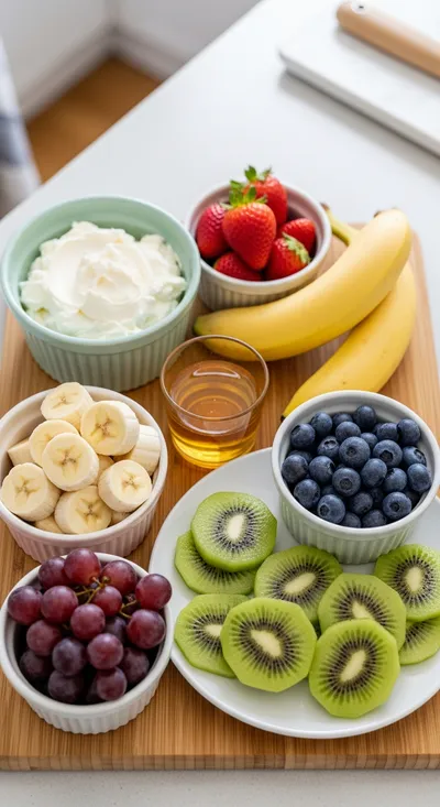 Flag Fruit Pizza: Easy Vegetarian Dessert - cooking process
