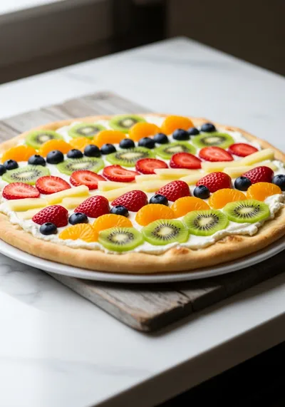 Flag Fruit Pizza: Easy Vegetarian Dessert