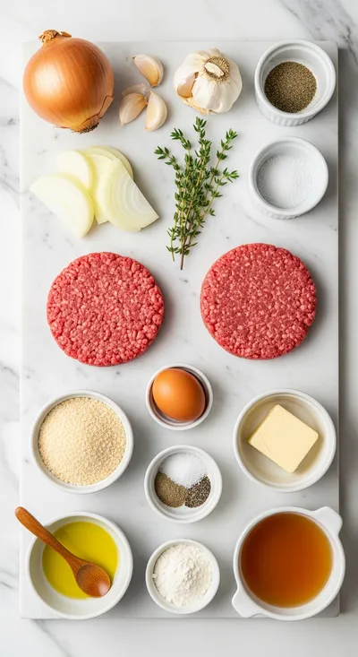 French Onion Salisbury Steak - cooking process
