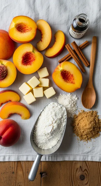 Fresh Southern Peach Cobbler - cooking process