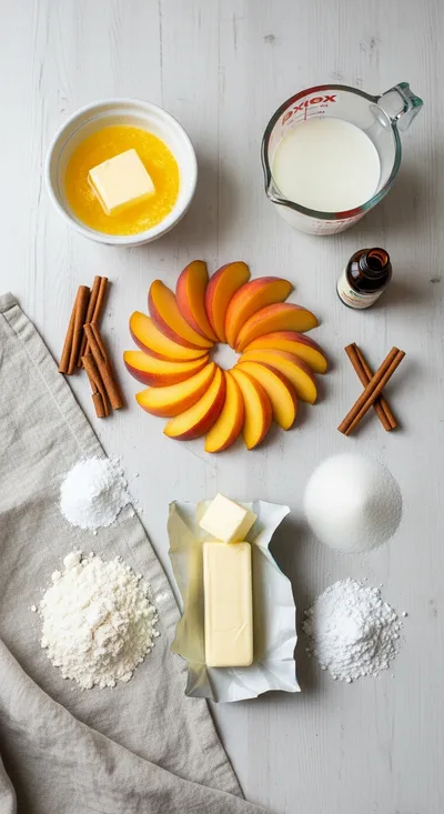 Fresh Southern Peach Cobbler - cooking process
