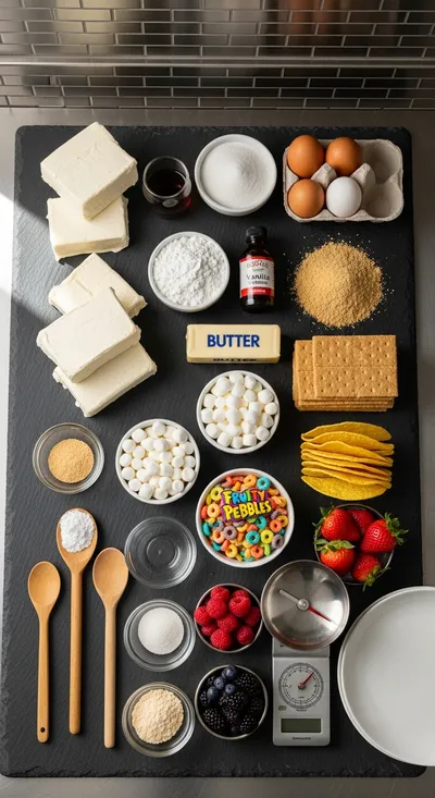 Fruity Pebbles Cheesecake Tacos - cooking process
