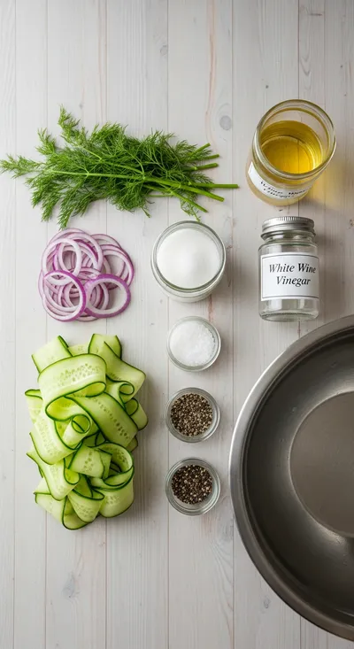 German Cucumber Salad - cooking process