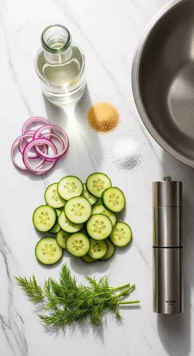 German Cucumber Salad – Fresh Veggie Delight - cooking process