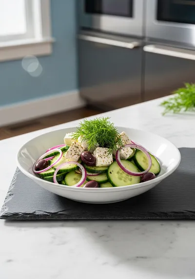 Greek Cucumber Salad – Easy Healthy Mediterranean Side
