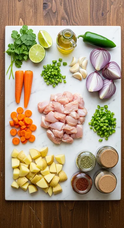 Green Chile Chicken Stew Recipe - cooking process