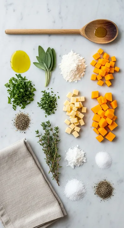 Herb and Cheddar Squash Bread Recipe - ingredients preparation