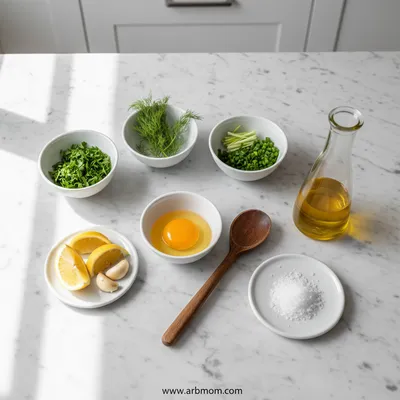 Herb Lemon Aioli – Easy Savory Dipping Sauce - cooking process