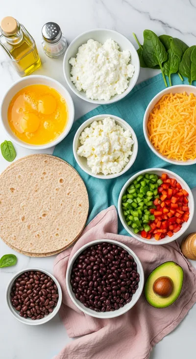 High Protein Tortilla Breakfast Bake - cooking process