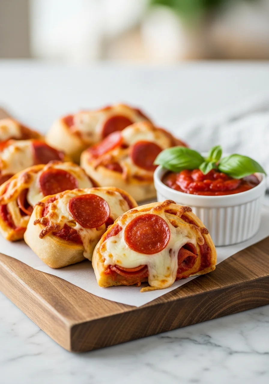 High Protein Turkey Pepperoni Pizza Rolls