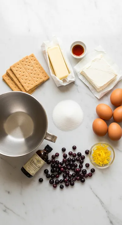 Huckleberry Cheesecake Pie - cooking process