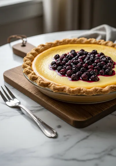 Huckleberry Cheesecake Pie