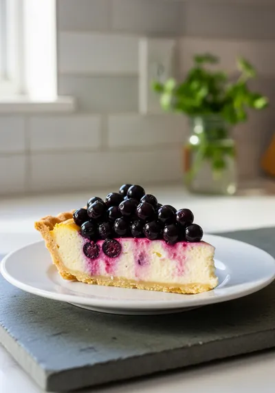 Huckleberry Cheesecake Pie