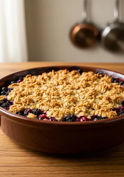 Huckleberry Crisp – Easy Vegetarian Dessert