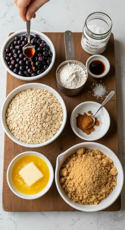 Huckleberry Crisp: Easy Summer Dessert - ingredients preparation
