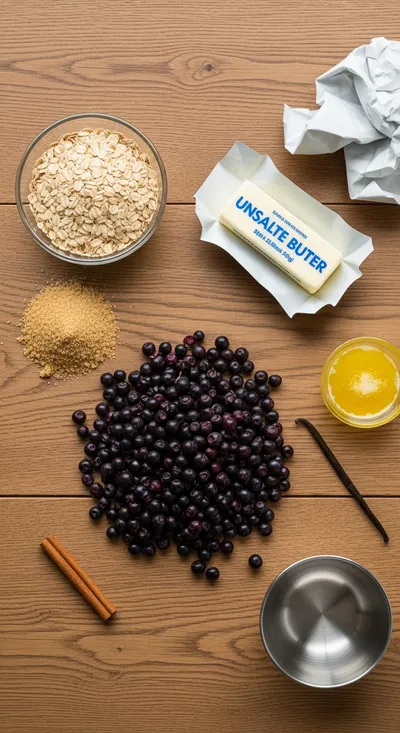 Huckleberry Crisp - ingredients preparation