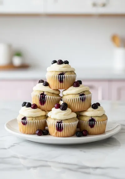 Huckleberry Cupcakes – Soft, Fluffy Cupcakes