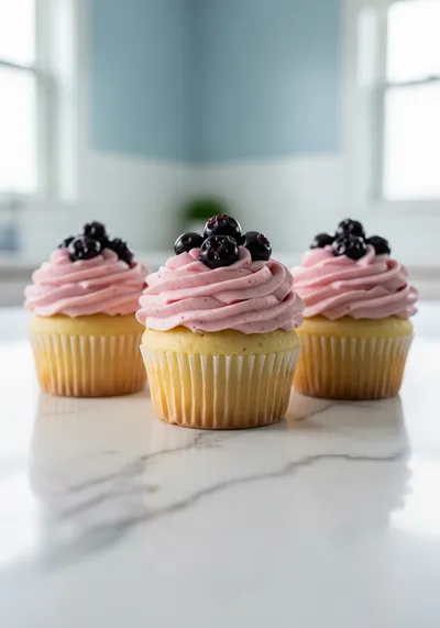 Huckleberry Cupcakes – Soft, Fluffy Cupcakes with Frosting