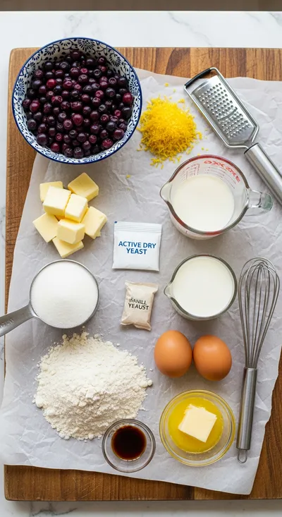 Huckleberry Lemon Sweet Rolls - cooking process