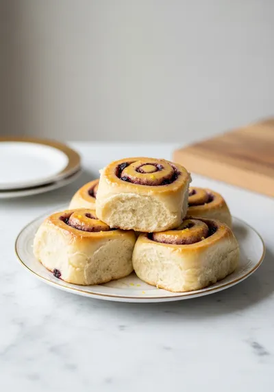 Huckleberry Lemon Sweet Rolls