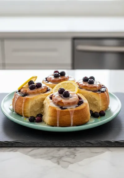 Huckleberry Lemon Sweet Rolls