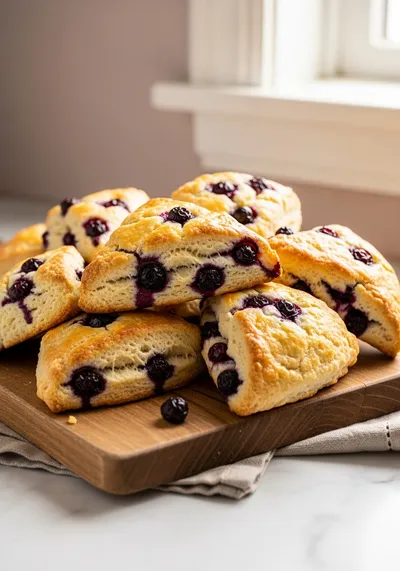 Huckleberry Scones – Buttery Bakery-Style Berry Scones