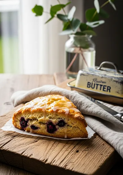 Huckleberry Scones – Buttery Bakery-Style Berry Scones