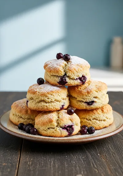 Huckleberry Scones – Buttery Bakery-Style