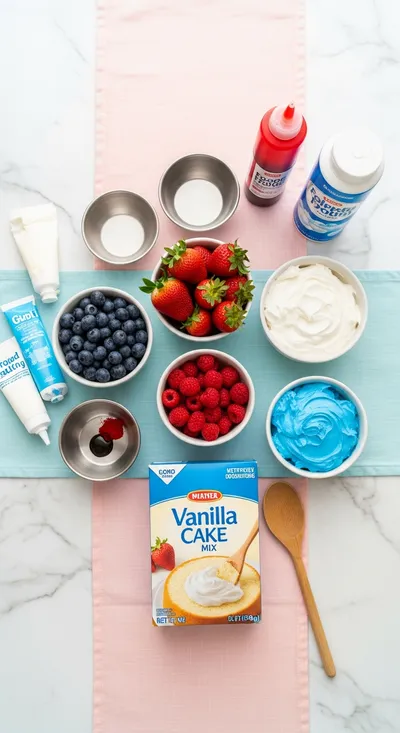 July 4th Poke Cake Recipe - cooking process