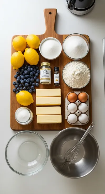 Lemon Blueberry Cake - cooking process