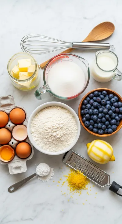 Lemon Blueberry Cake Recipe - cooking process