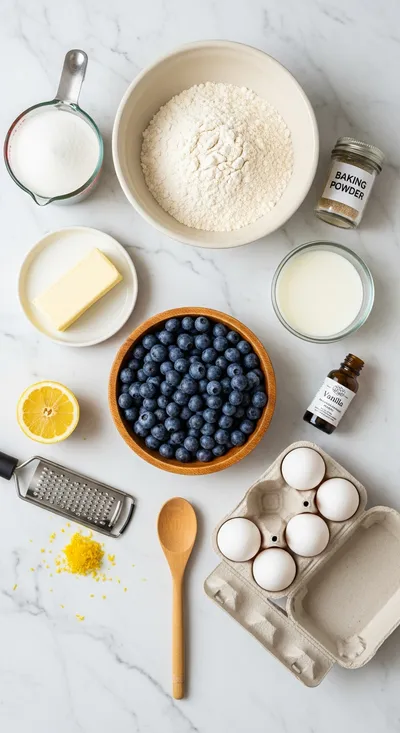 Lemon Blueberry Cake Recipe - cooking process