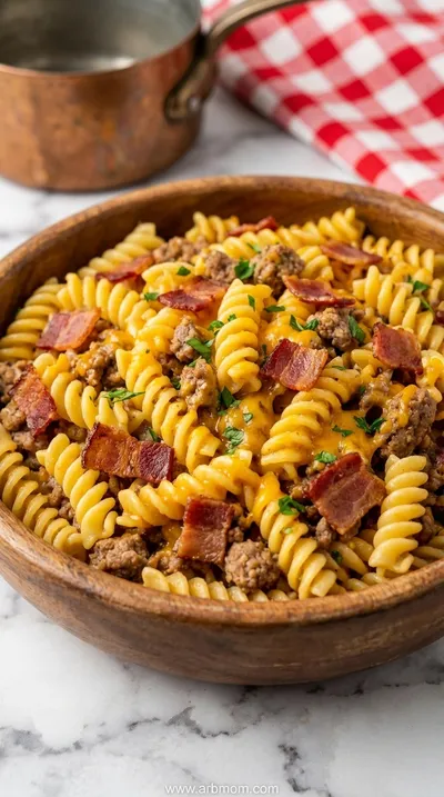 Loaded Turkey Bacon Cheeseburger Pasta
