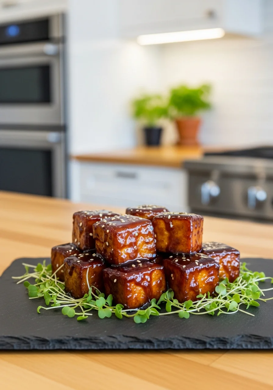 Maple Hoisin Tofu – Easy Healthy Snack